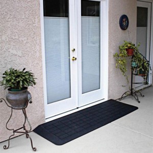 threshold ramp providing access to back patio