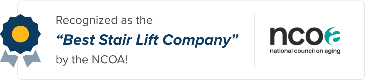Recognized as the Best Stair Lift Company by the NCOA!